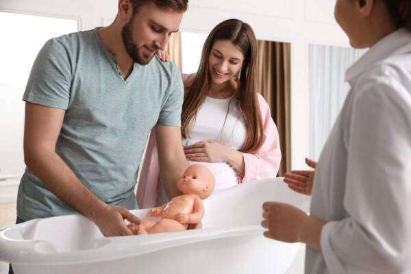 antenatal class baby bath